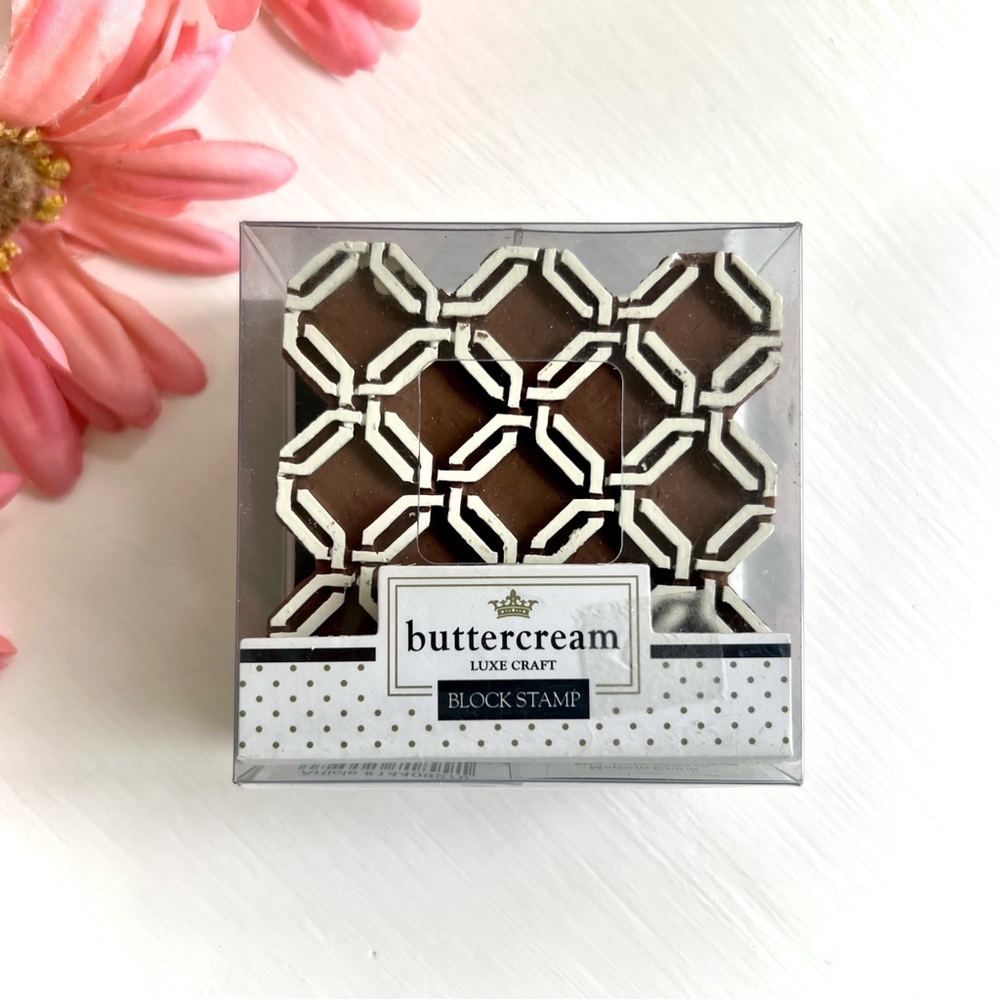 NEW Block Stamp Home Decor Quilt Design Buttercream by Luxe Craft Sealed in Box